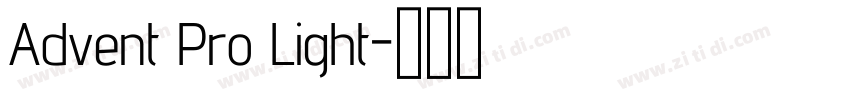 Advent Pro Light字体转换
